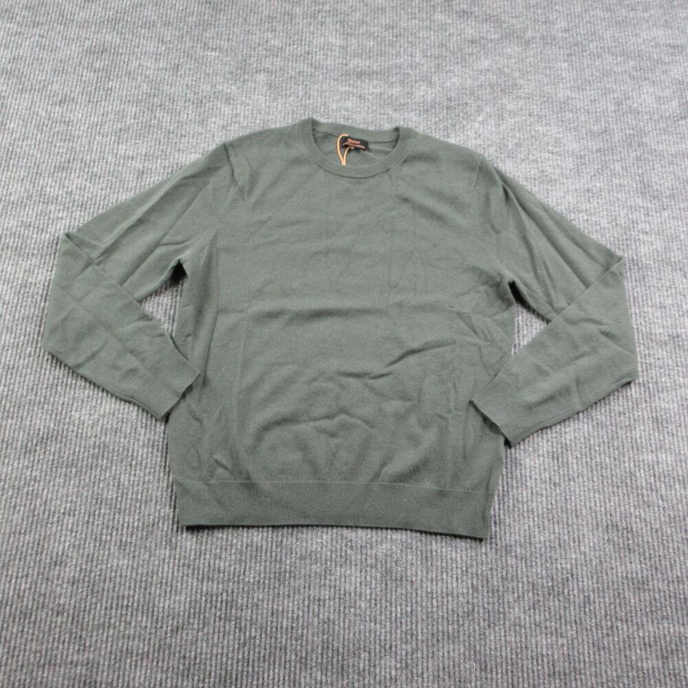 Quince Sweater Mens M Gray Pullover Collarless Lightweight 100% Cashmere NWT